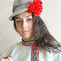 Картуз, небеленый лен, серый